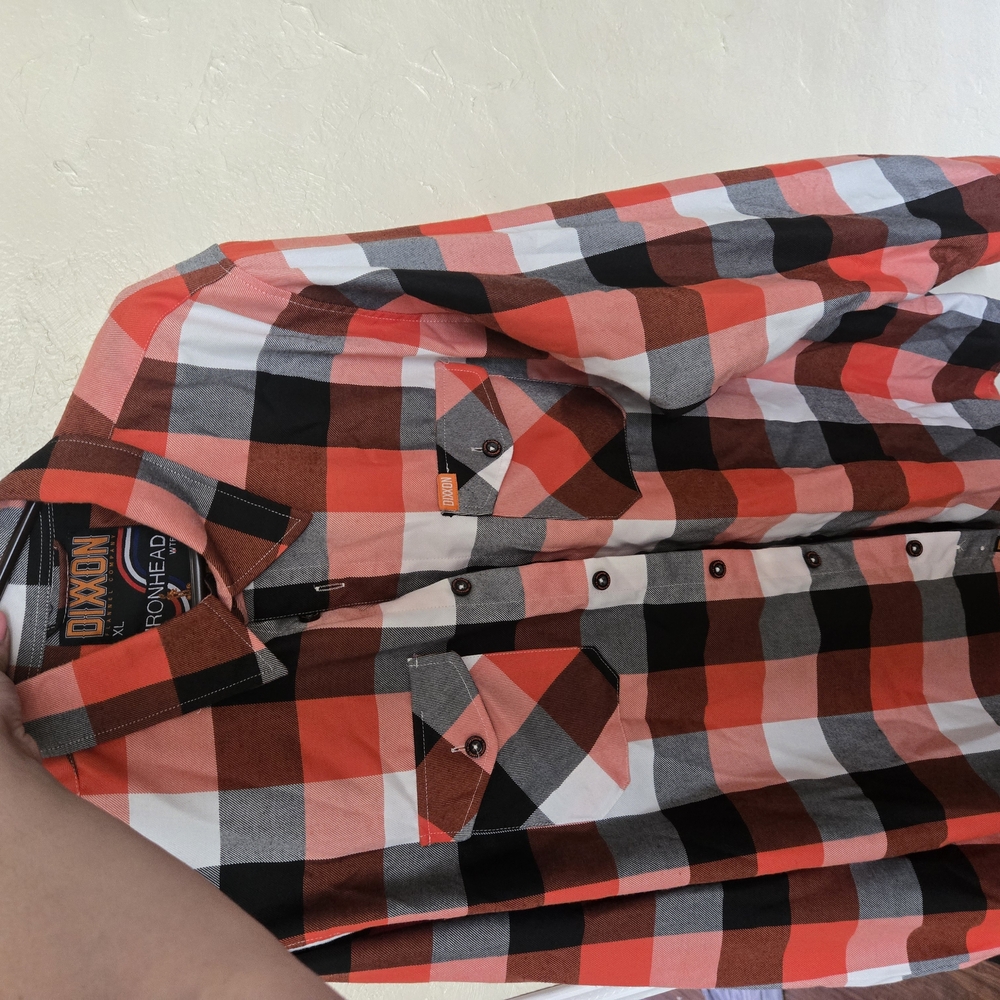 COPY - DIXXON Men's Red and Black Plaid Shirt